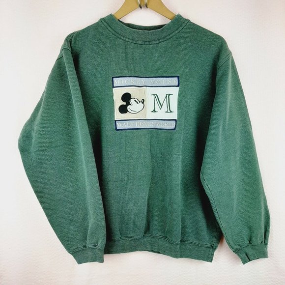 Disney Other - Vintage Mickey Mouse Inc 1928 Embroidered Walt Disney World Sweatshirt Size M